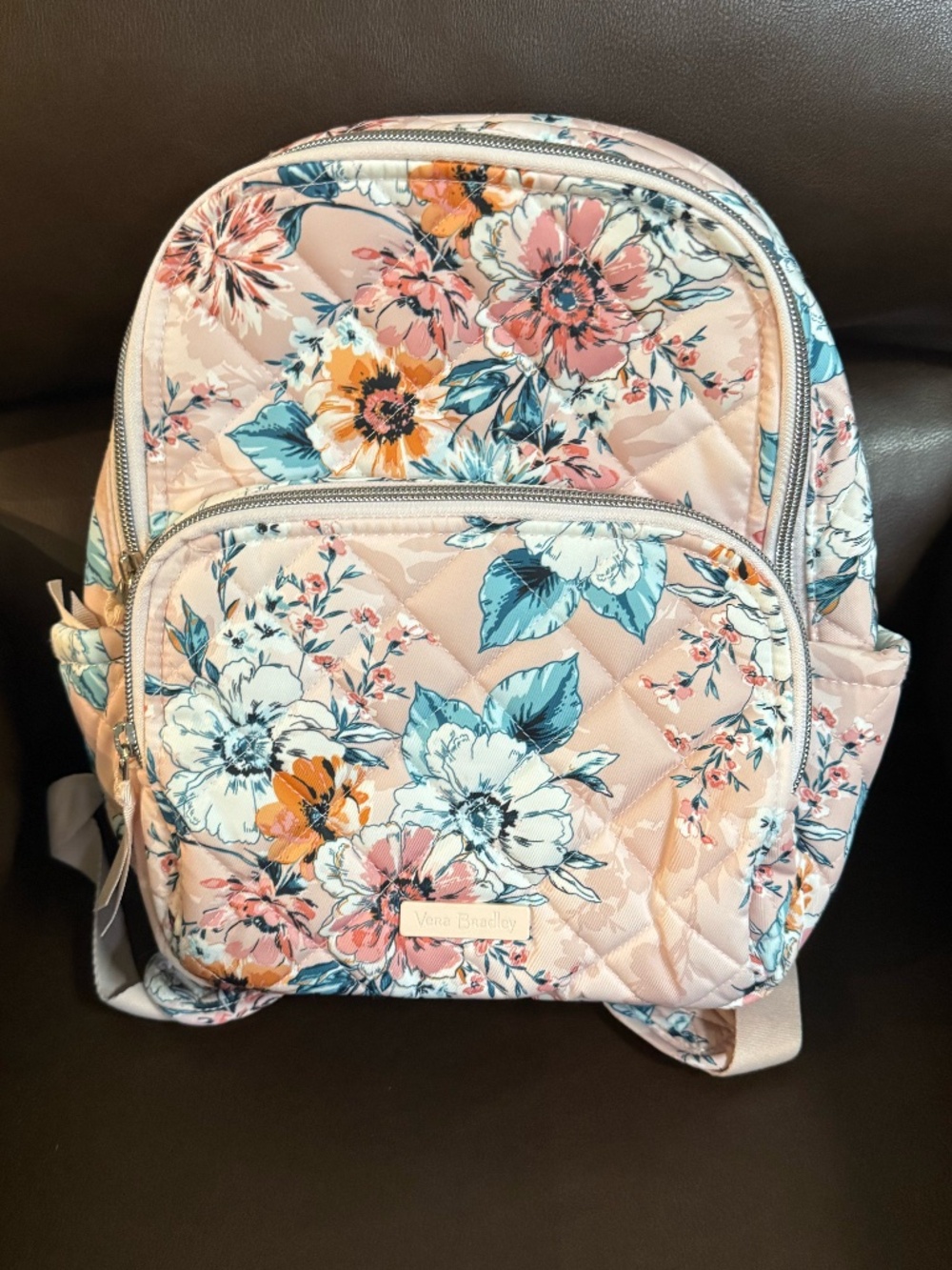 Vera Bradley Small Backpack in Peach Blossom Bouquet